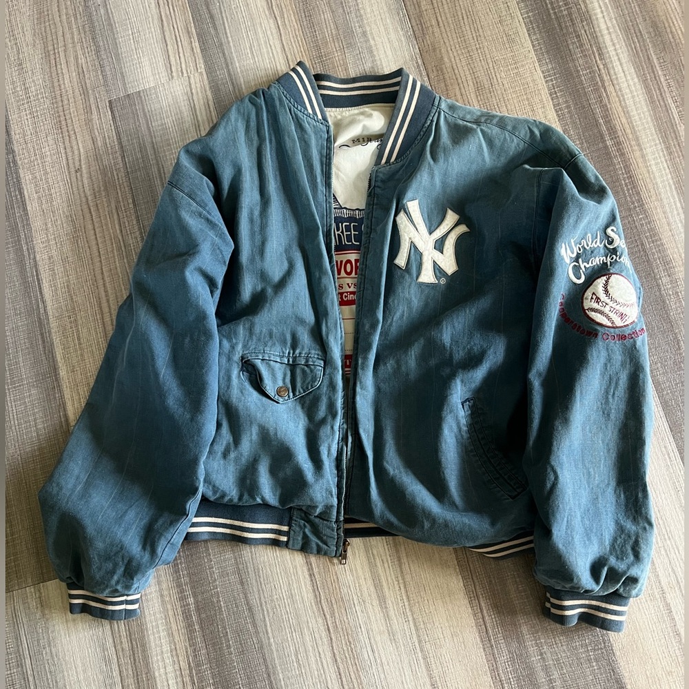 Vintage Mirage New York Yankees 1961 World Series Reversible Jacket Men's LARGE